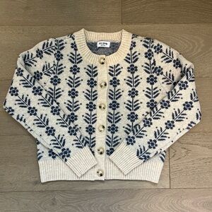 Floral button up cardigan